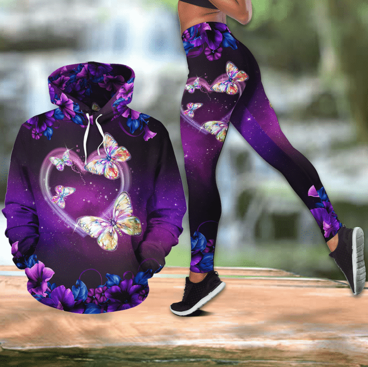 Butterfly Combo Hoodie + Legging DQB08292002 - Amaze Style™-Apparel