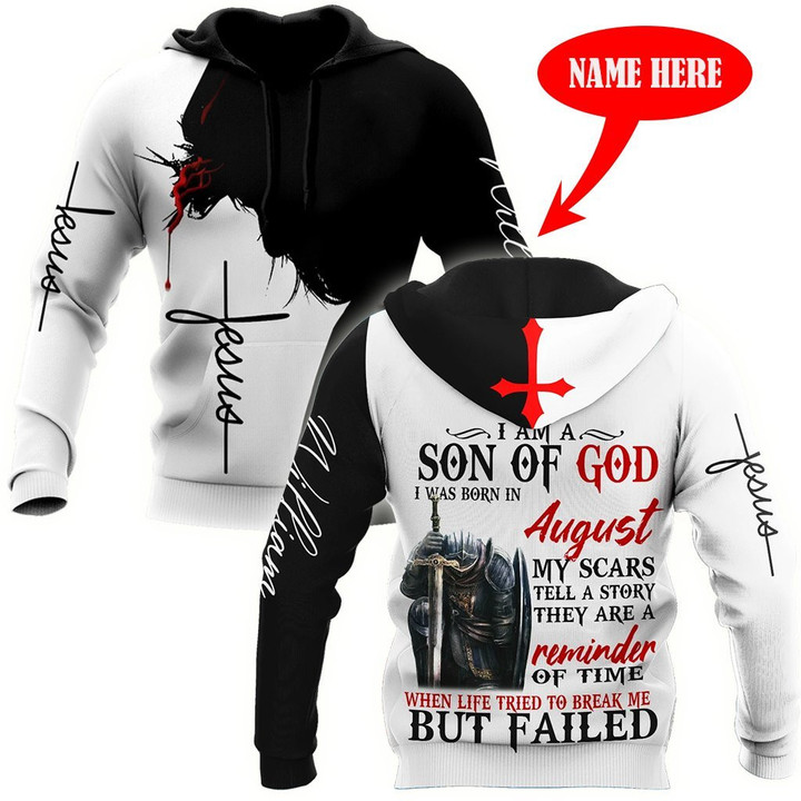August Guy - Son of God Custome Name 3D All Over Printed Hoodie - Amaze Style™