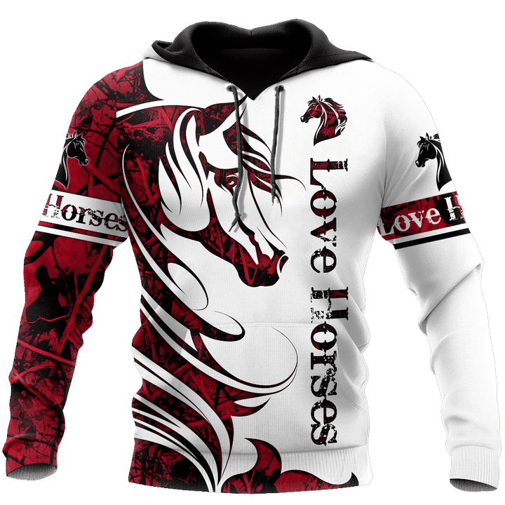 Horse Camo Red 3D All Over Printed Shirts Pi050501S1 - Amaze Style™-Apparel