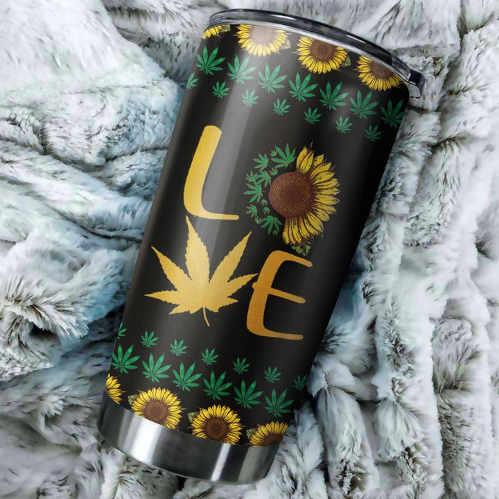 Sunflower and Pot Leaf Tumbler TA031916 - Amaze Style™-