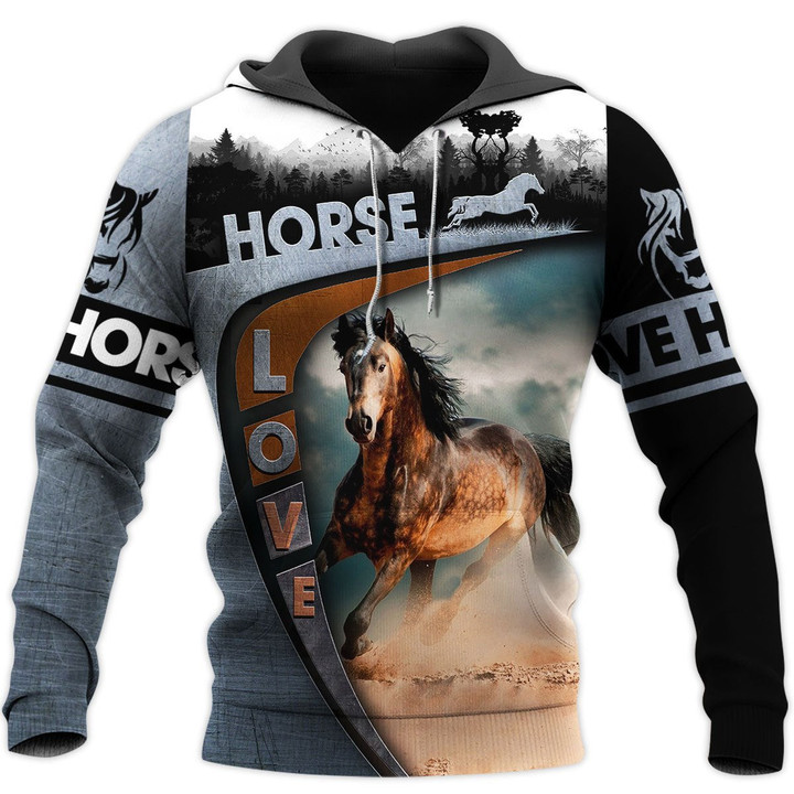 Love Horse 3D All Over Printed Shirt Hoodie For Men And Women TA041310 - Amaze Style™-Apparel