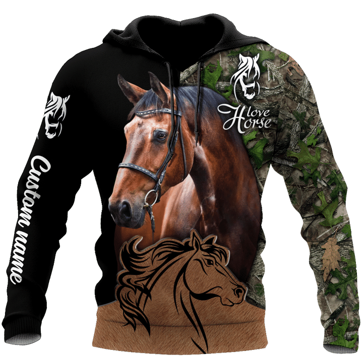 Love Horse Custom Name 3D All Over Printed Shirts - Amaze Style™