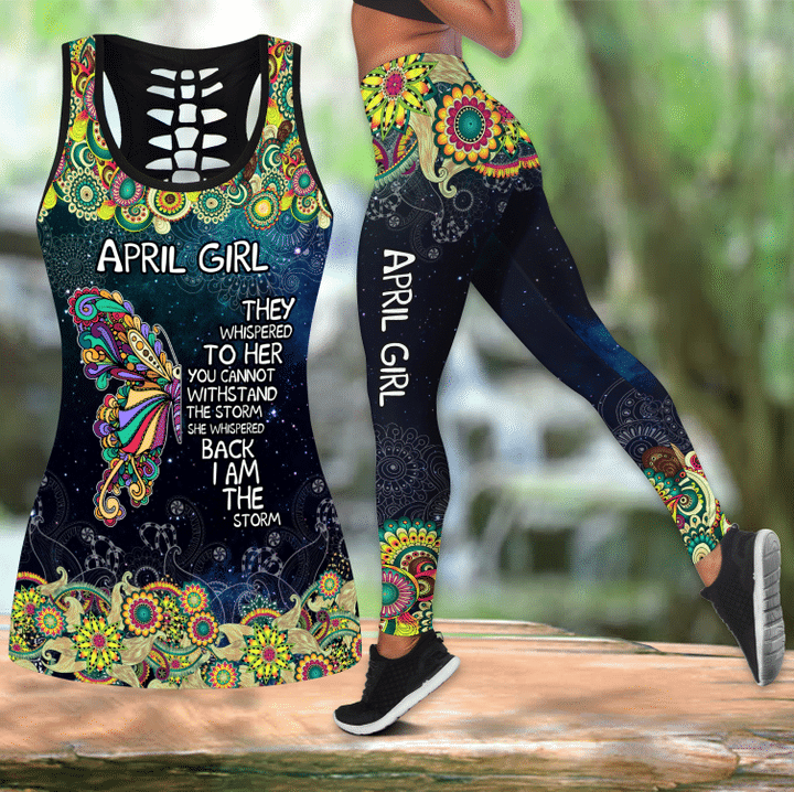 April Girl Butterfly Combo Tank Top And Legging - Amaze Style™
