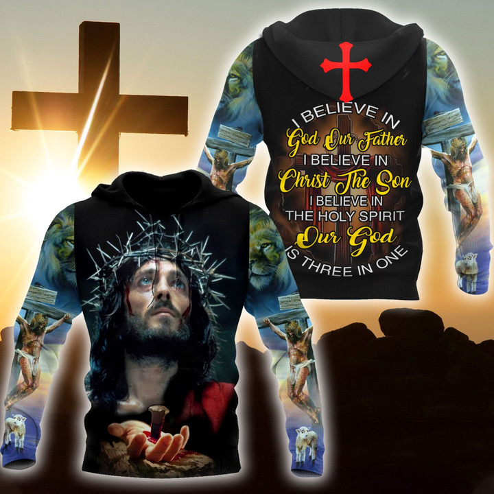 I Believe In God Jesus Christ 3D All Over Printed Shirts NTN06012005 - Amaze Style™-Apparel