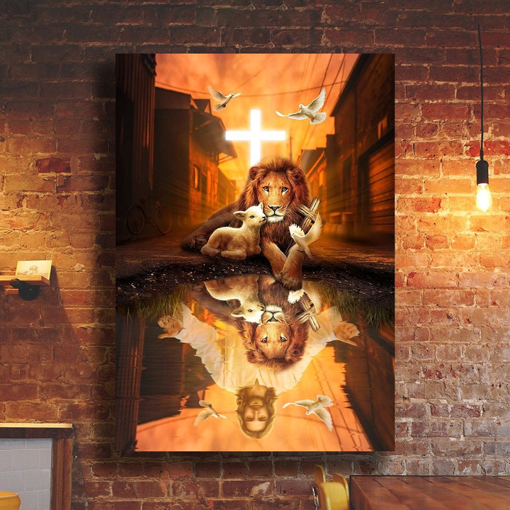 Jesus Lion Lamp 3D All Over Printed Poster Vertical - Amaze Style™