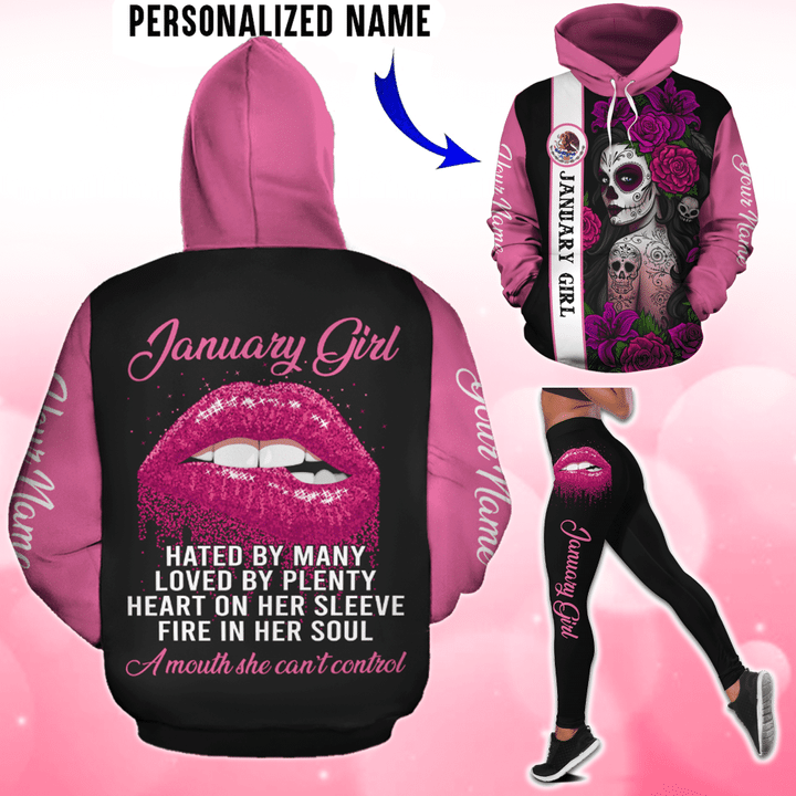 Personalized January Girl Combo Hoodie + Legging - Amaze Style™