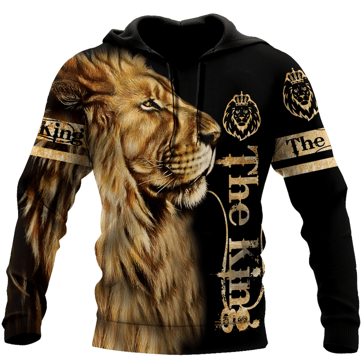 King Lion Over Printed Hoodie TP - Amaze Style™-Apparel