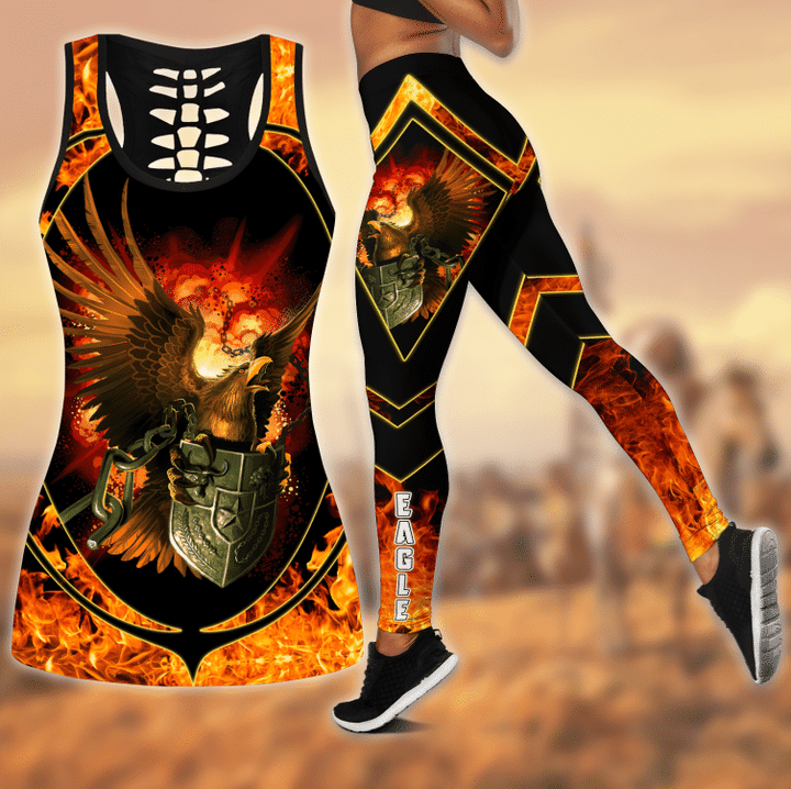 Eagle 3D All Over Printed Legging + Hollow Tank TNA27032107 - Amaze Style™