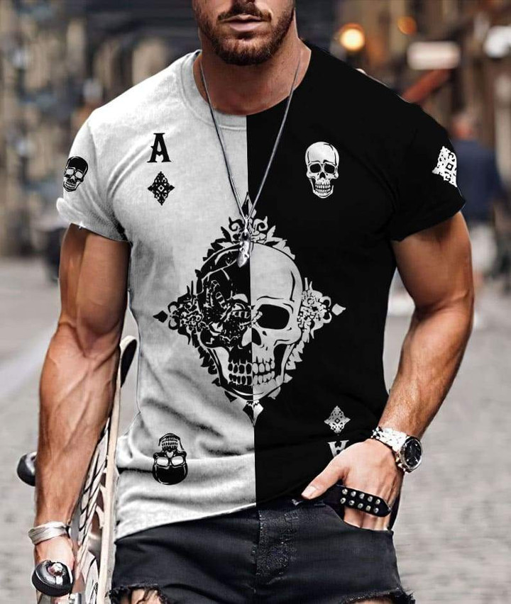 Ace Diamond Skull Gothic Art 3D All Over Printed Unisex Shirts - Amaze Style™