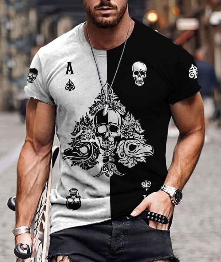 Ace Spade Skull Gothic Art 3D All Over Printed Unisex Shirts - Amaze Style™