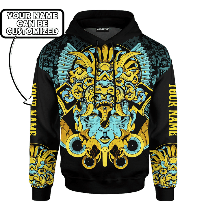 The Aztec Turquoise Warrior Maya Aztec Calendar Customized 3D All Over Printed Shirt - 