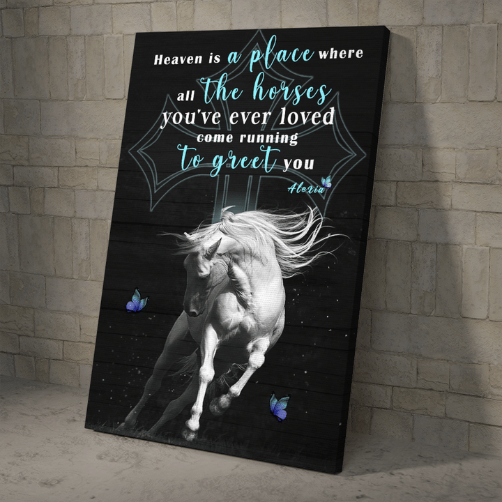 Horse Faith Jesus And Horse Heaven is A Place Where All The Horses You‘ve Ever Loved Customized 3D All Over Printed Canvas - 