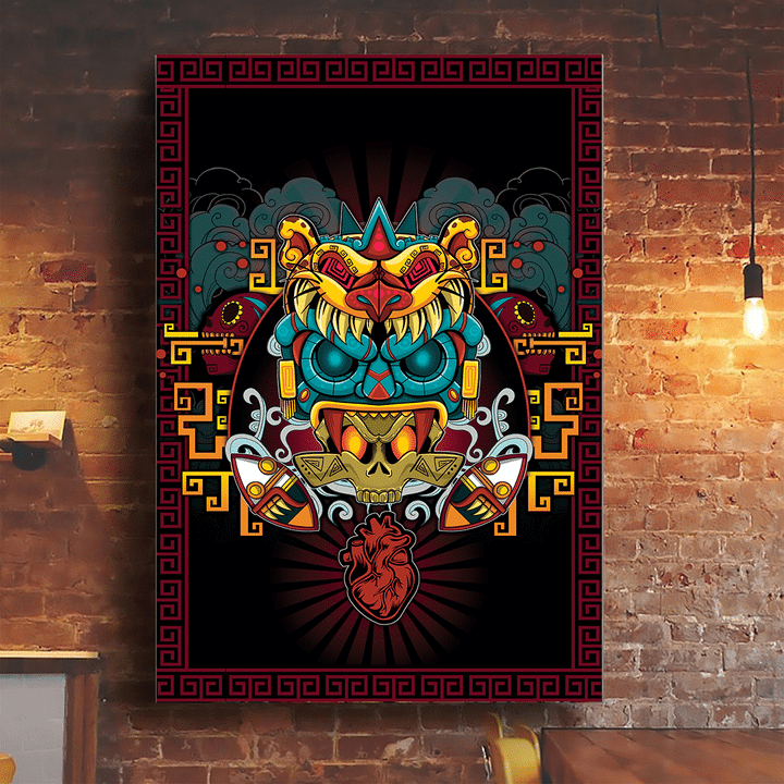 Aztec Fifth Sun 3D All Over Printed Canvas- 