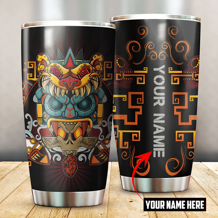 Aztec Fifth Sun Customized 3D All Over Printed Tumbler - 
