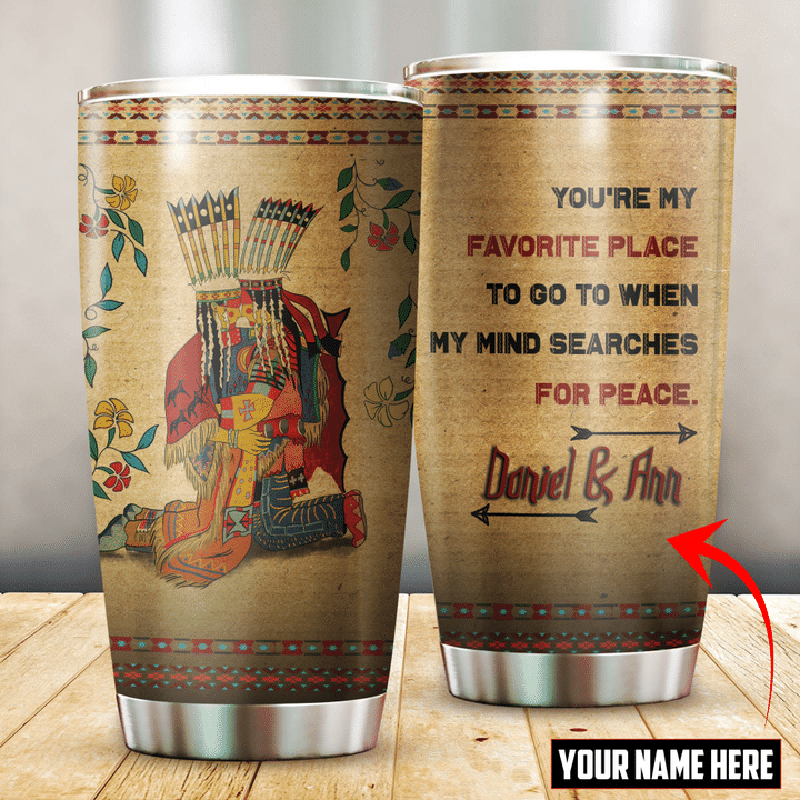 NATIVE AMERICAN SYMBOLS OF LOVE LEDGER ART YOU ARE MY FAVORITE PLACE TO GO TO CUSTOMIZED 3D ALL OVER PRINTED TUMBLER - AM STYLE DESIGN