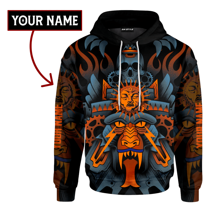 Aztec Xolotl God Of Fire And Lightning Aztec Customized 3D All Overprinted Shirt 
