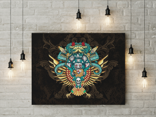 ATL TLACHINOLLI MAYA AZTEC 3D ALL OVER PRINTED CANVAS - AM STYLE DESIGN
