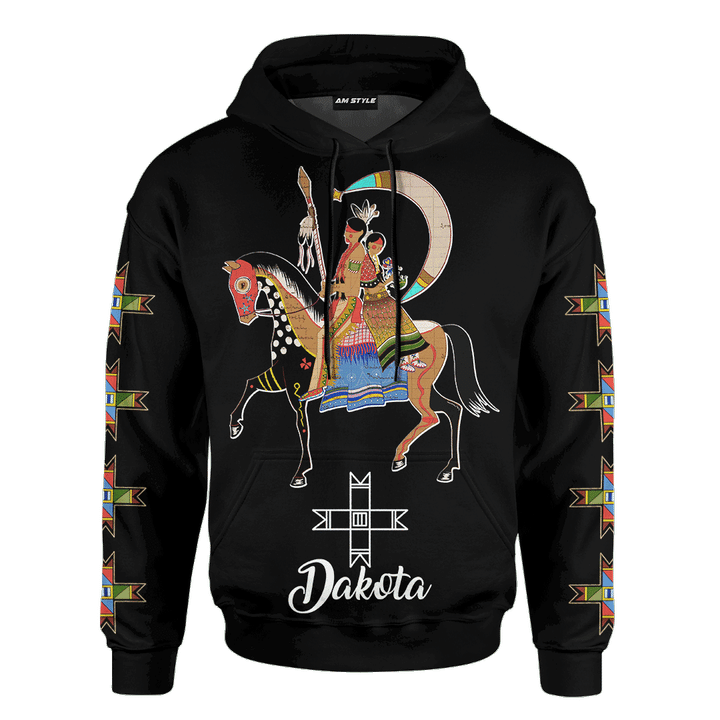 Native American Couple With American Indian Horse Customized 3D All Over Printed Shirt - 