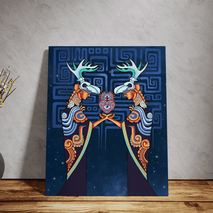 Aztec Tribal The First Man 3D All Over Printed Canvas - AM Style Design
