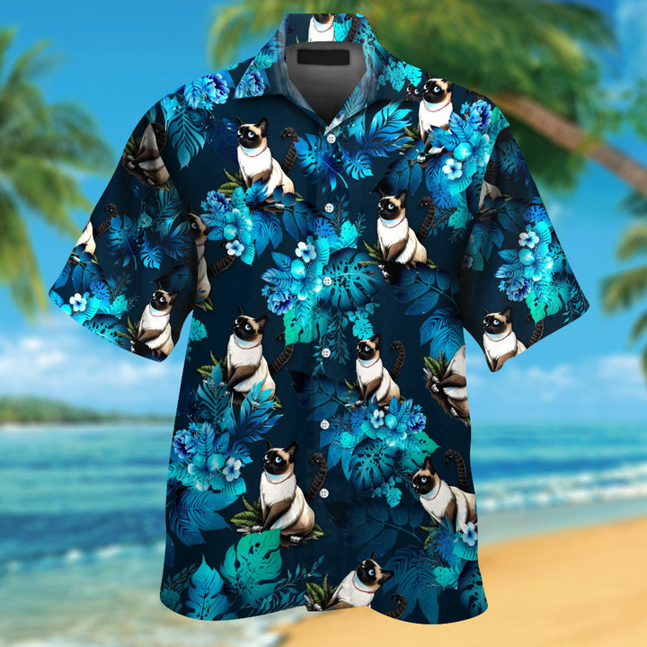 Snowshoe Cat Funny Hawaiian Shirt