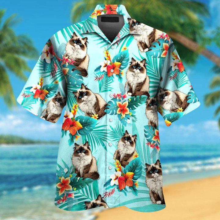Ragdoll Cat Funny Colorful Hawaiian Shirt