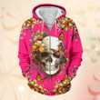 Premium Unique Pink Skull Butterfly Hoodie Ultra Soft And Warm KV070406HN