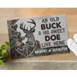 Personalized Unique Deer Camo Old Buck Sweet Doe Doormat - LTAKV251202DS