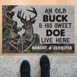 Personalized Unique Deer Camo Old Buck Sweet Doe Doormat - LTAKV251202DS