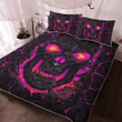 Premium Unique Skull Fire Bedding Set Ultra Soft and Warm Pink LTADD120122MD