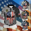 Premium  Veteran American Skull Punisher Polo Shirt PVC111000