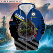 Personalized Unique Navy Amphibious Alligator Zip Hoodie & Cap Collection TVN021201