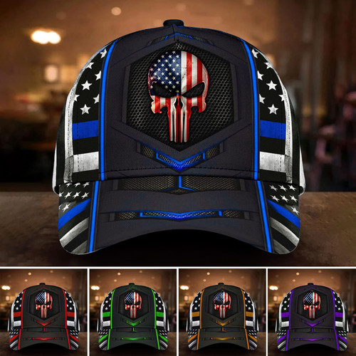 American Skull Caps Multicolored Futuristic Style | Ziror