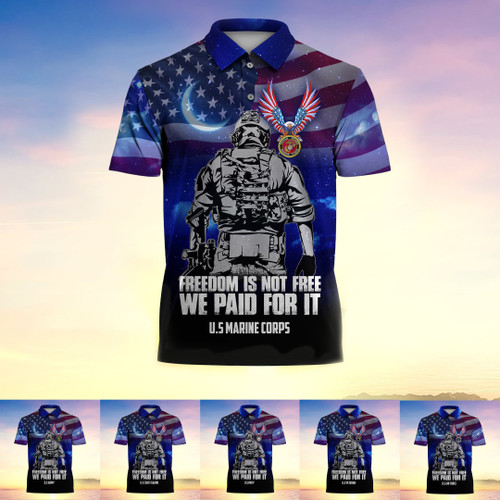Freedom Is Not Free We Paid For It Premium Polo Shirt MH060602-2