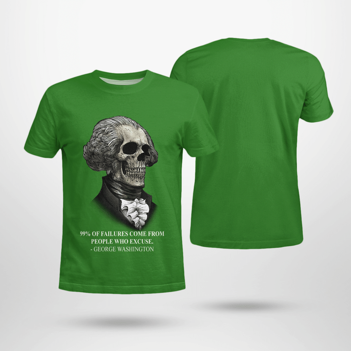George Washington Unique Skull T-shirt PVC200801 | Monlovi