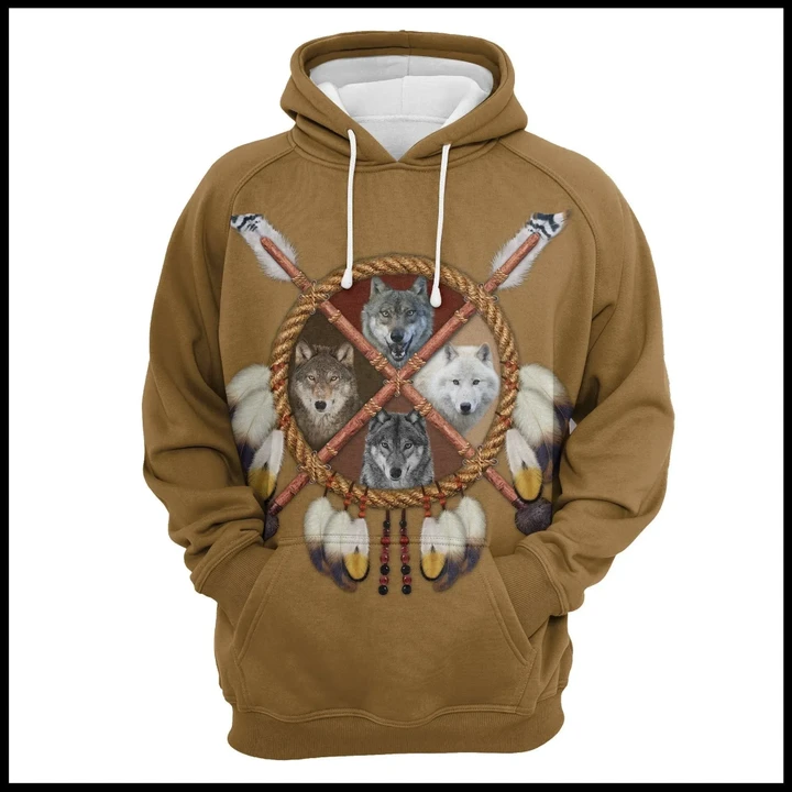 Wolf Native Dreamcatche TCCL1211614 Hoodie Ultra Soft and Warm