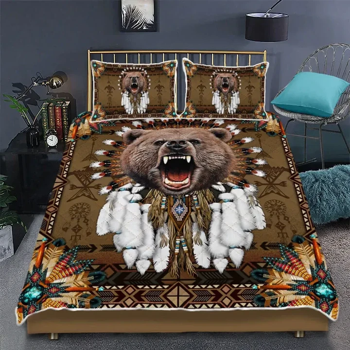 Premium Unique Native Bear Bedding Set Ultra Soft and Warm LTAVT090402DS