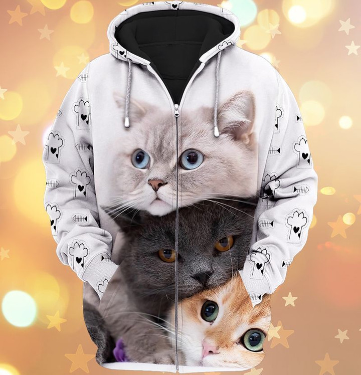 Premium Unique Cat Lover Zip Hoodie Ultra Soft and Warm-LTADD020112DS