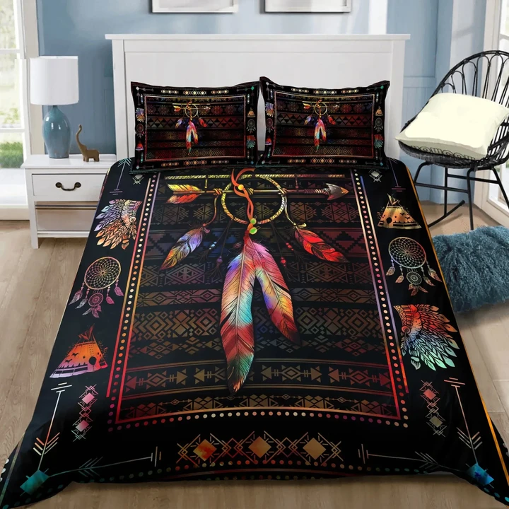 Premium Unique Native American Symbols Quilt Bedding Set Ultra Soft and Warm LTAKV250313DS