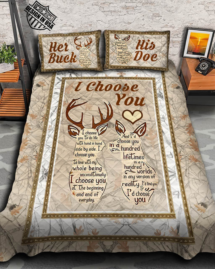 Premium Unique Hunting Couple Bedding Set Ultra Soft and Warm LTADD210101KA