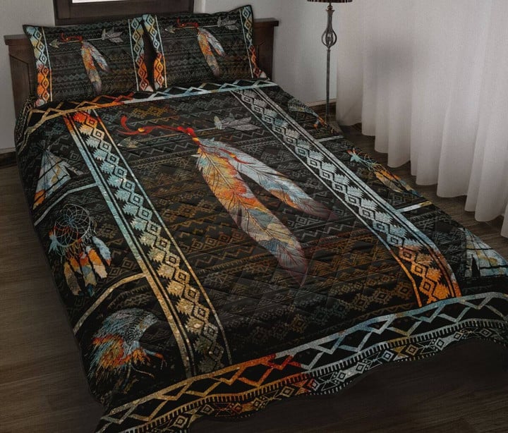 Premium Unique Native American Symbols Quilt Bedding Set Ultra Soft and Warm LTAKV250312DS
