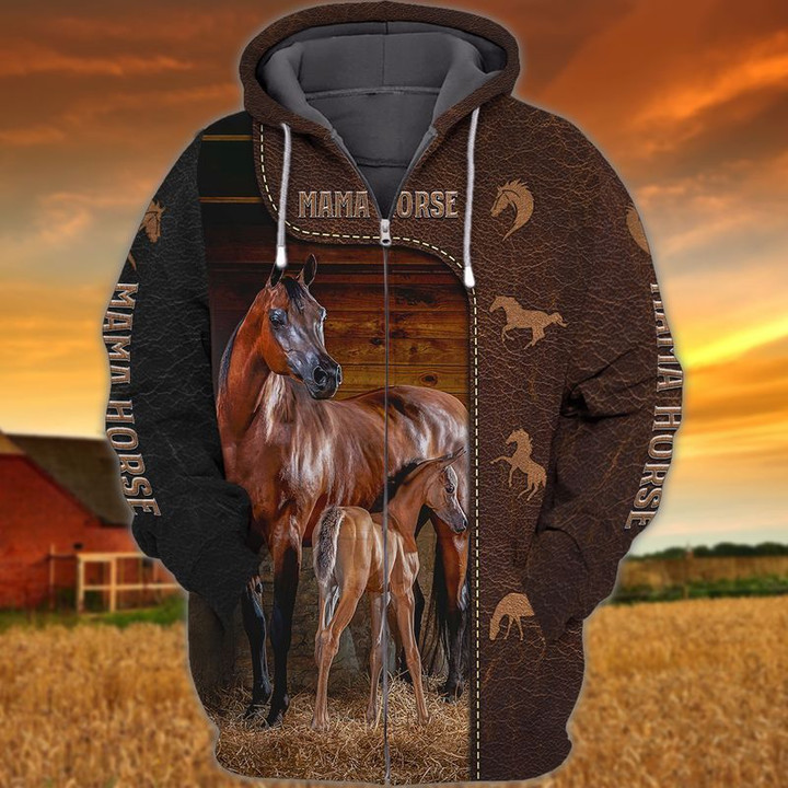 Premium Unique Horse Lover Zip Hoodie Ultra Soft and Warm LTANT090305DS