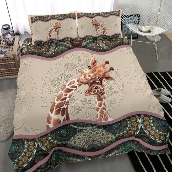 Premium Unique Mandala Giraffe Bedding Set Ultra Soft and Warm LTADD030139DS