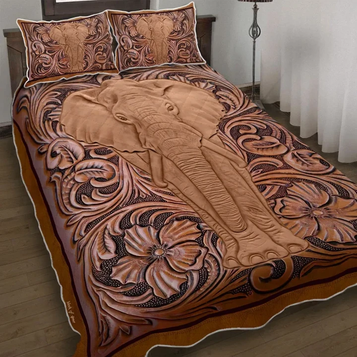 Premium Unique Elephants Wood Bedding Set Ultra Soft and Warm LTANT040355DS
