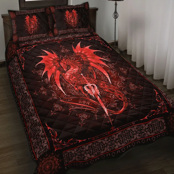 Premium Unique Dragon Quilt Bedding Set Ultra Soft and Warm LTANT090318HN