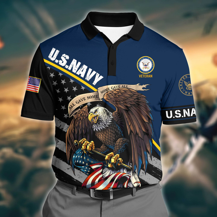 Premium U.S Navy 3D Polo All Over Printed DDD020603MT