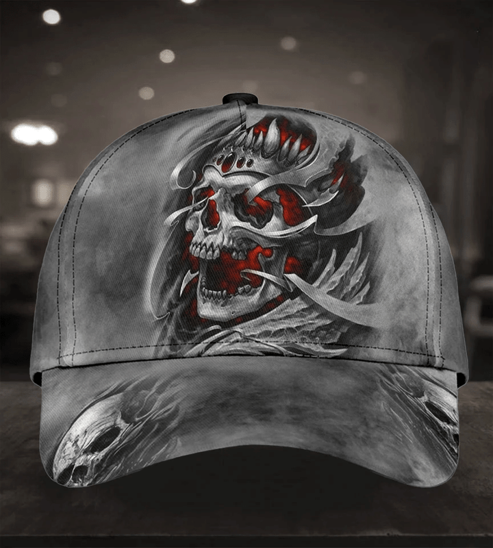 Unique Red King Skull 3D Cap NVT070902