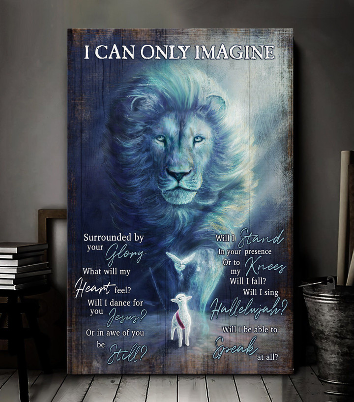 I Can Only Imagine Blue Lion Canvas Premium Edition VXK250608NV