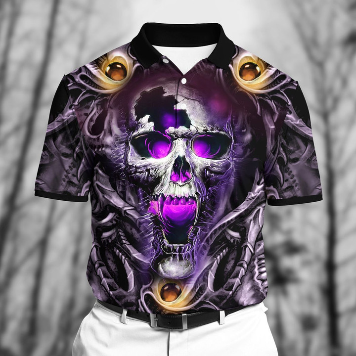 Premium Skull  3D Polo All Over Printed DNH260604XX