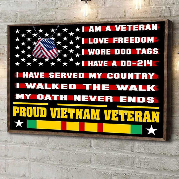 Premium I Am a VietNam Veteran Set Flag PVC231001