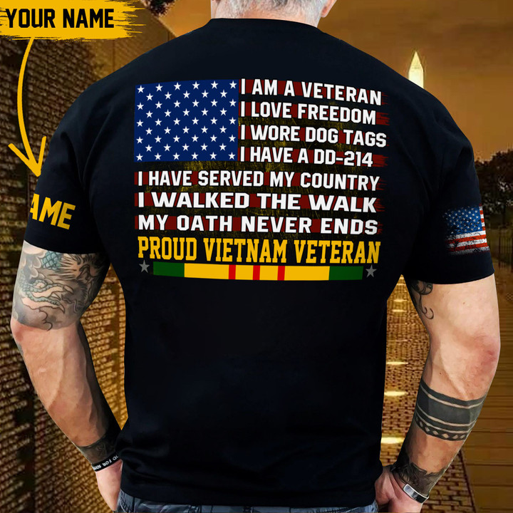 Proud Vietnam Veteran T-shirt TVN201005